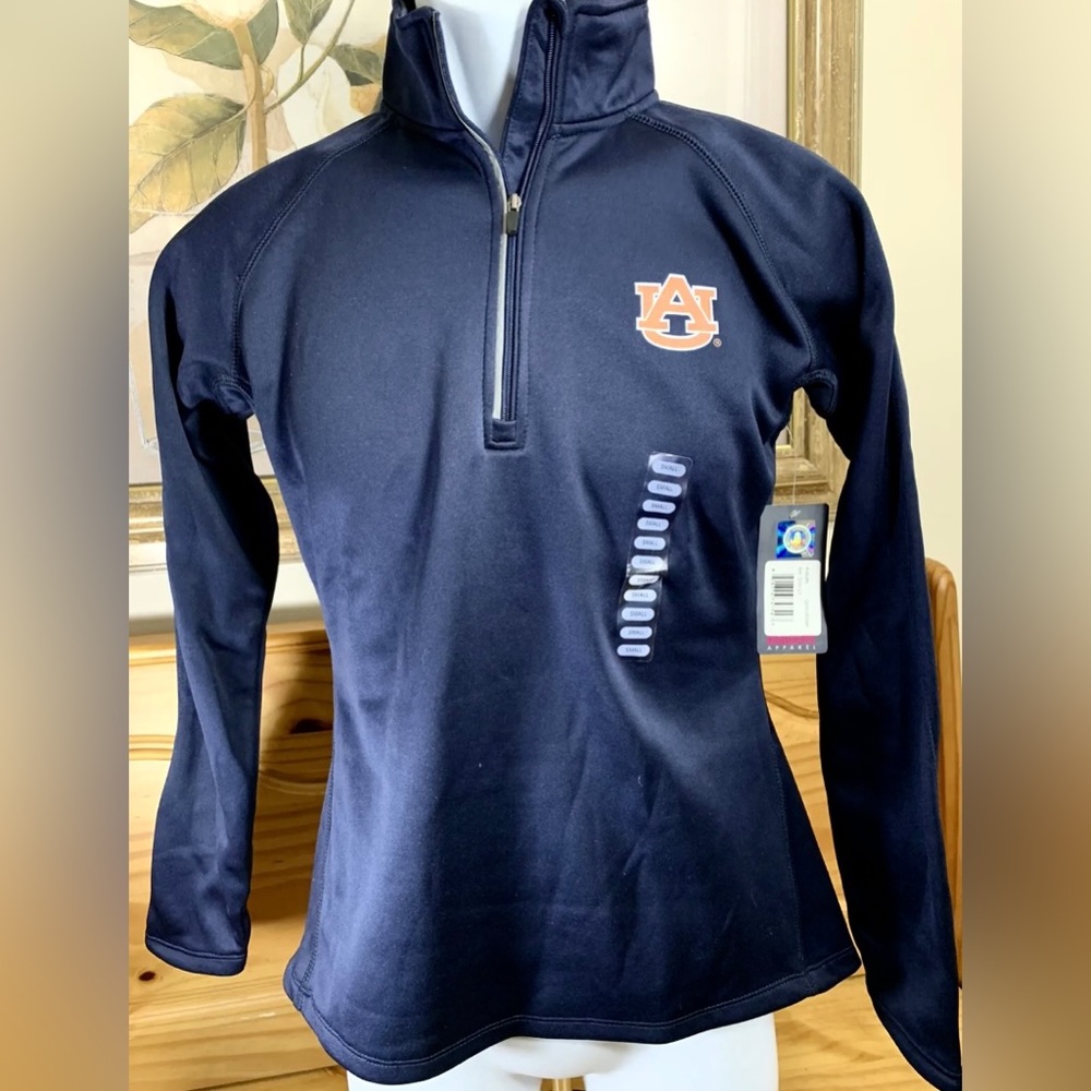 Auburn University Womens 1/4 Zip Pullover Jacket Knights Apparel Blue Small